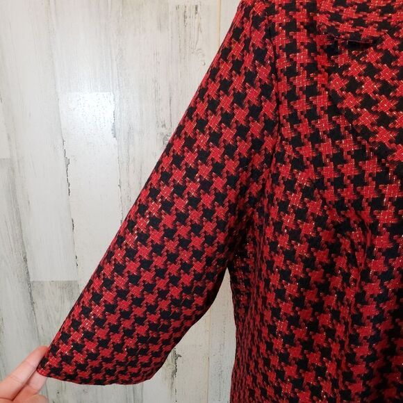 Lane Bryant Metallic Houndstooth Blazer Sz 24 - Picture 2 of 6